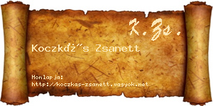 Koczkás Zsanett névjegykártya