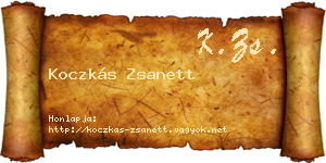 Koczkás Zsanett névjegykártya